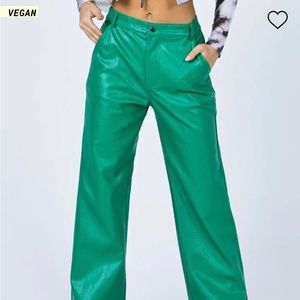 ASHLEA PU PANTS GREEN